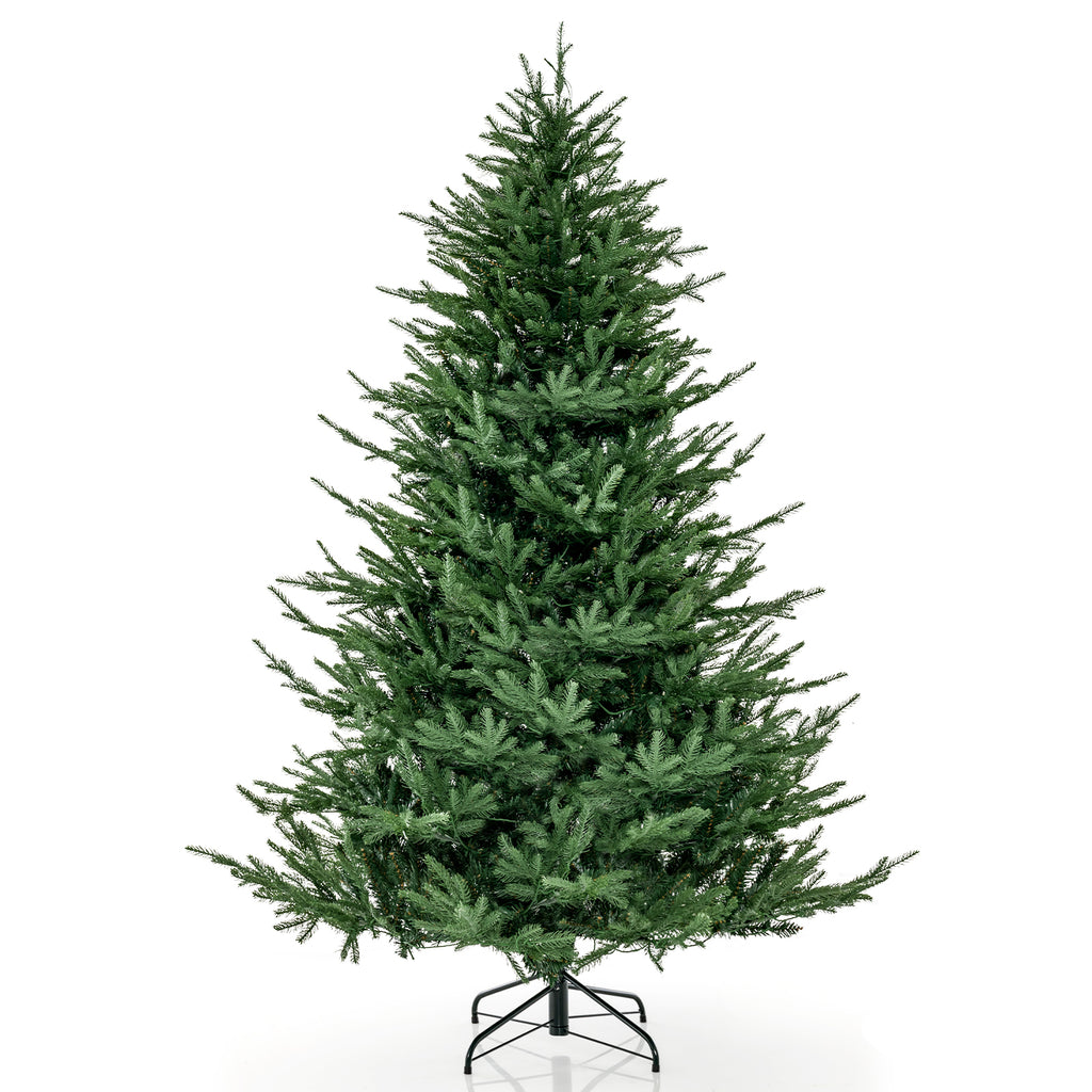 6/7 Feet Pre-lit Christmas Tree with 280 Warm White LED Lights & 8 Lighting Modes