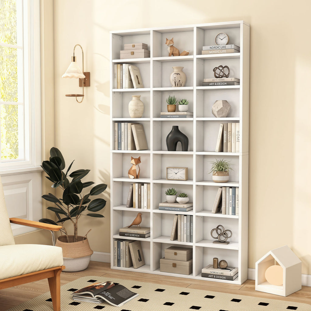 70 Inch Tall Bookshelf 24 Cube Storage Organizer with Adjustable