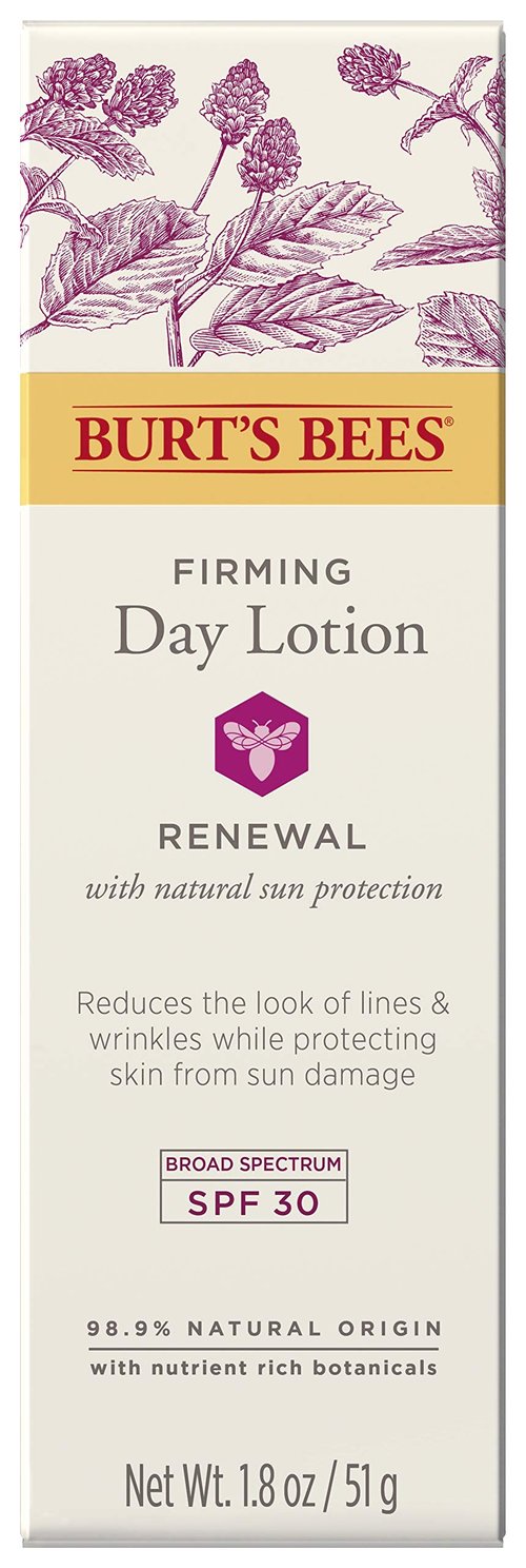Burt's Bees Renewal Day Lotion SPF 30, Firming Face Lotion, 1.8 Ounces
