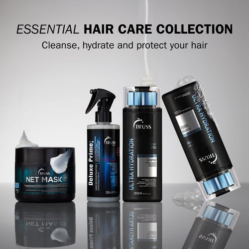 TRUSS Ultra Hydration Hair Shampoo for Women & Men - Hydrating Shampoo for Dry Hair - Restores Strength, Softness & Shine - Color-Safe Formula with Frizz Control & Humidity Protection (10.14 oz)