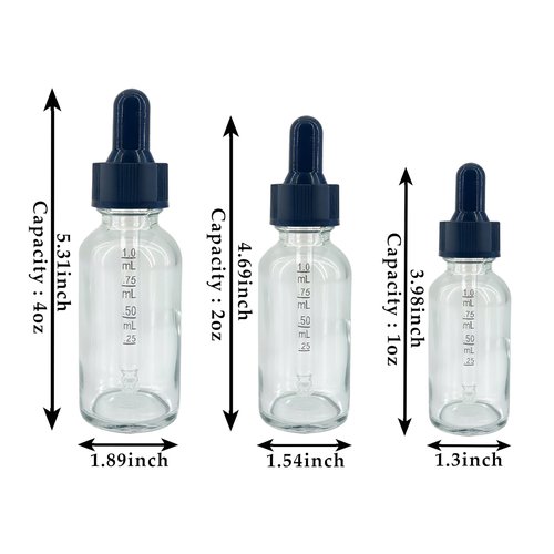 20 Pcs Clear Glass Dropper Bottle 120ml with Gold Accents & Marked Pipettes – Versatile for DIY Beauty, Herbal Remedies & Perfumes – Empty 4 oz Containers for Gifting & Travel Kits