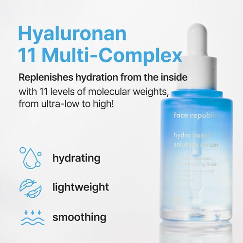 Face Republic Extra Hydration - Hydro Boost Solution Serum + Hydro Barrier Ceramide Cream | Dry, sensitive skin