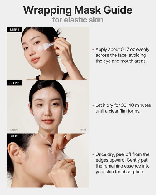theralogic Retinol Pore Tightening Wrapping Mask - Korean Pore Elasticity Peel Off Mask with Collagen, Peptides, Hyaluronic Acid - Firming & Skin Glow Mask - Vegan, Derma Tested, 2.36oz.