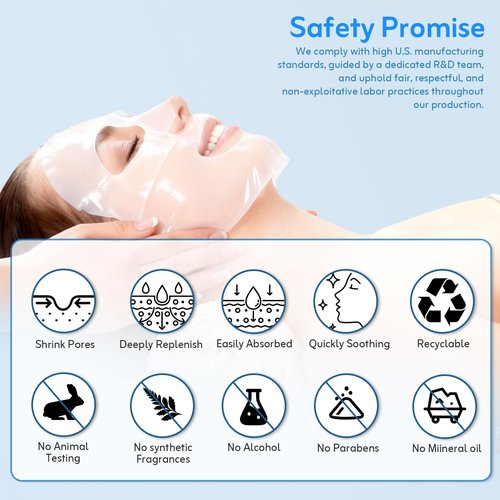 Dewdrop Micro-collagen Hydrating Face Mask by TEQUElA - Two-Piece Transparent Sheet Mask Turns Clear in 30-60 Minutes with 5D Hyaluronic & Tremella Essence for Deep Hydration & Glow