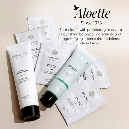 Aloette Nutri-C Face Moisturizer Cream - Daily Facial Skin Care Products for Wrinkles & Fine Lines - Skin Moisturizer Face Lotion Hydrates & Rejuvenates Dry to Normal Skin, Gluten Free - 3 Fl Oz