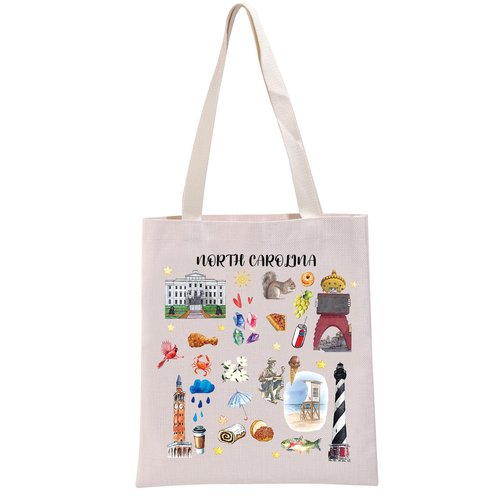 G2TUP North Carolina Gift Tote Bag - North Carolina Tourist Travel Souvenir Handbag