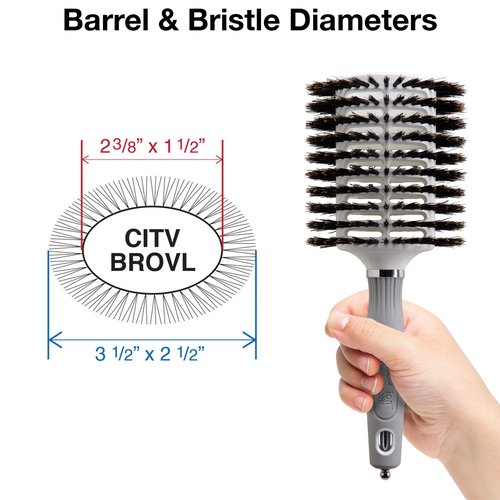 Olivia Garden Ceramic + Ion Turbo Vent Boar Hair Brush, Oval