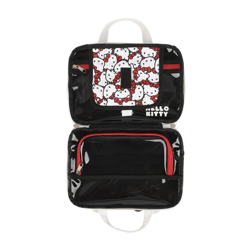 Bioworld Hello Kitty Foldable Hanging Toiletry Travel Bag Cosmetic Case With 3D Bow