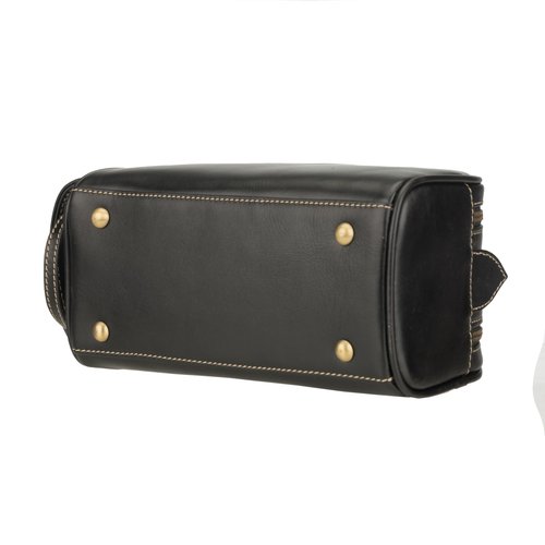James Cuero Pemium Leather Toiletry Bag – Premium Dopp Kit, Shaving Kit, Travel Pouch, Bathroom Kit, Leather Cosmetic Travel Bag for Men and Women