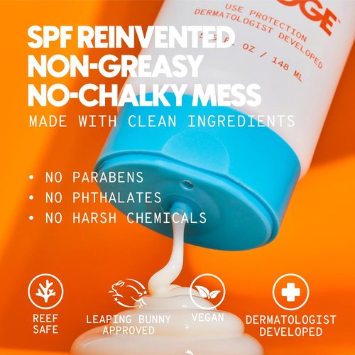 SPOOGE The OG Mineral All-Screen SPF 50 Face + Body, Dermatologist Developed, Broad Spectrum, Sheer Sunscreen - Non-Greasy No Chalky Mess & Reef Safe, All-Weather Care with Aloe + Vitamins C+E - 5 Oz