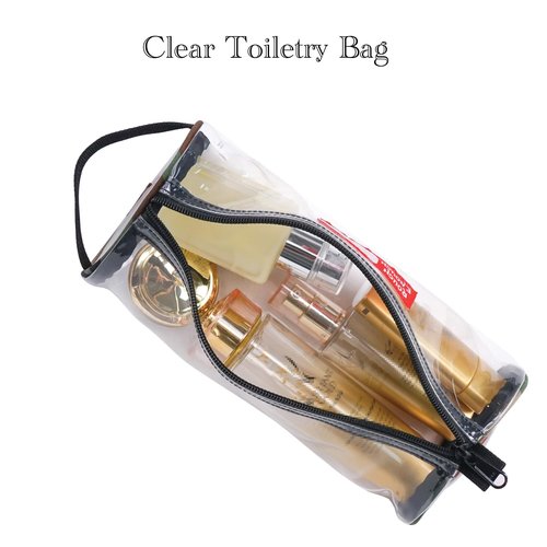 Rough Enough Clear Travel Toiletry Bag for Women Leakproof Cosmetic Makeup Organizer for Toiletries Traveling Essentials