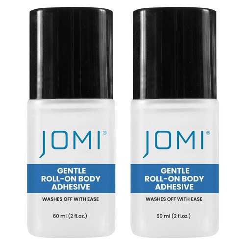 Premium Roll On Body Glue for Skin - 2 Packs of Liquid Fashion Tape, Butt Adhesive for Dancers, 2oz Clothes & Fashion Glue, Sweat Resistant Skin Adhesive, Sock & Wig Tape, Residue Free