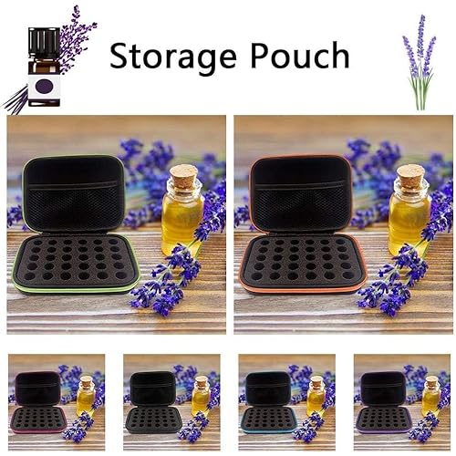 DHXYZZB Essential Oils Carrying Case Holds 30 Grids for 1-3ML Roller Bottles Storage peptide vial case for fridge Organizer Bag Hard Shell for Home, Travel, and Presentations(Black)