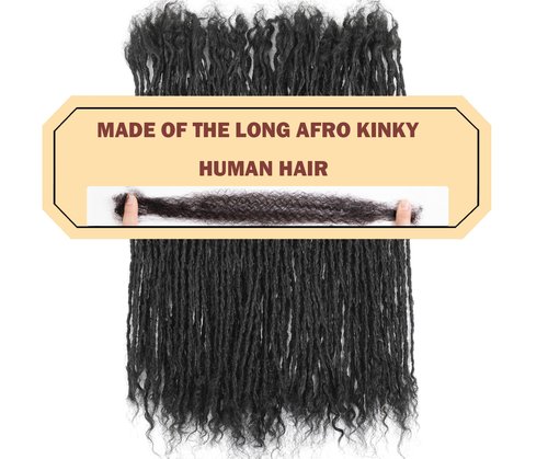 8-12 Inch Sister locs Human Hair Handmade Interlock Locs Curly Tips Sister Locs Real Human Hair Microlocs Extensions Permanent Dreadlock Extensions Natural Soft Looking (0.2cm,10 Inch-20 Strands)