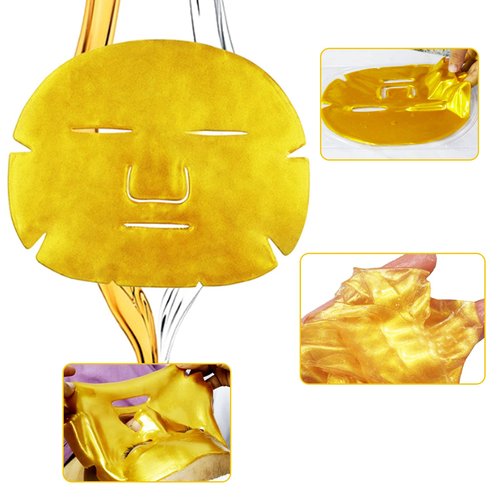 Adofect 15 Pack 24K Gold Crystal Collagen Facial Patches, Crystal Collagen Facial Pads sheet for Anti Aging, Puffiness, Moisturizing, Deep Tissue Rejuvenation and Hydrates Skin