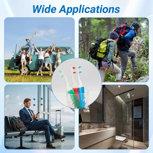 24PCS Travel Toothbrush Travel Toothbrush Set Portable Travels Size Toothbrushes Mini Toothbrushes Folding Traveling Tooth Brush with Case Individually Wrapped Small Tooth Brush for Home Camping