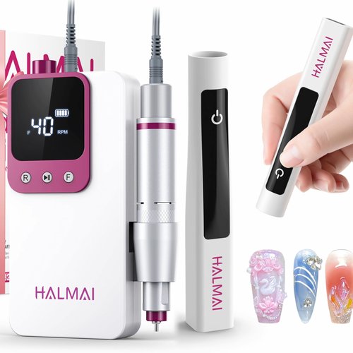 Electric Nail Drill Professional,Handheld UV Nail Lamp for Gel Polish,Home Nail Salon Tool Set