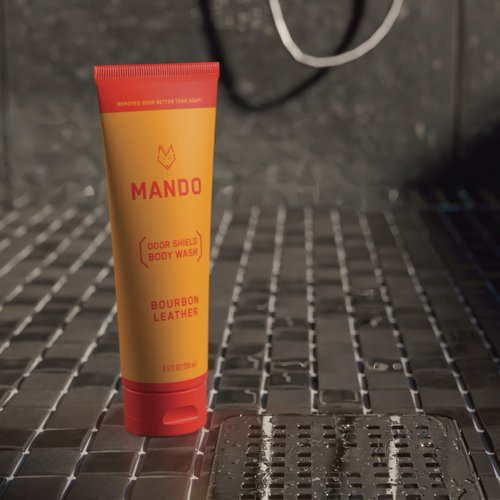 Mando Odor Shield Body Wash - Mt. Fuji and Bourbon Leather Scents - 24 Hour Control, Removes Odor Better than Soap | Mt Fuji | SLS Free, Paraben Free, Skin Safe