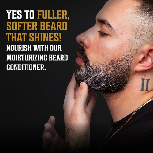 Viking Revolution Beard Wash and Beard Conditioner for Men with Argan Oil and Jojoba Oil - Beard Softener and Strengthener Beard Care Beard Shampoo and Conditioner with Beard Oil (10oz, Sweet Tobacco)