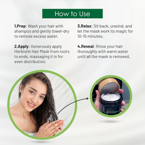 Herbishh Hair Color Shampoo Linen Magic Dye for Gray Hair + Herbishh Argan Hair Mask-Deep Conditioning & Hydration For Healthier Looking Hair 150ml