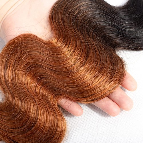 1B30 Human Hair Bundles Ombre Brown Bundles Dark Brown Body Wave Bundle Human Hair 8 10 12 Inch Double Weft Brazilian Virgin Remy Hair Extensions Silky Woft For Women Deals