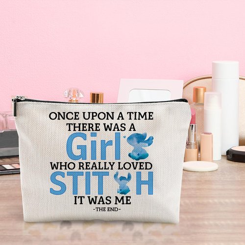 LONGXIN Cartoon Lover Gift Cute Cartoon Themed Cosmetic Make up Bag Travel Makeup Zipper Pouch Bag Birthday Gifts for Women Girls Friends