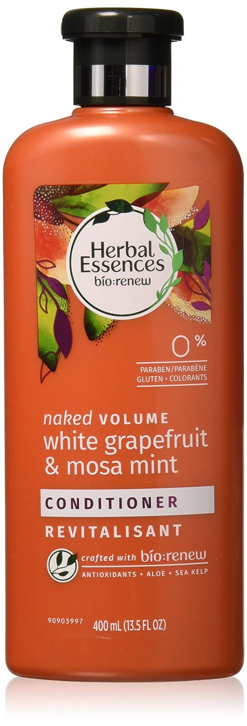Herbal Essences Volume Conditioner for Color Treated Hair, BioRenew White Grapefruit & Mosa Mint, 13.5 FL OZ (Pack of 2)