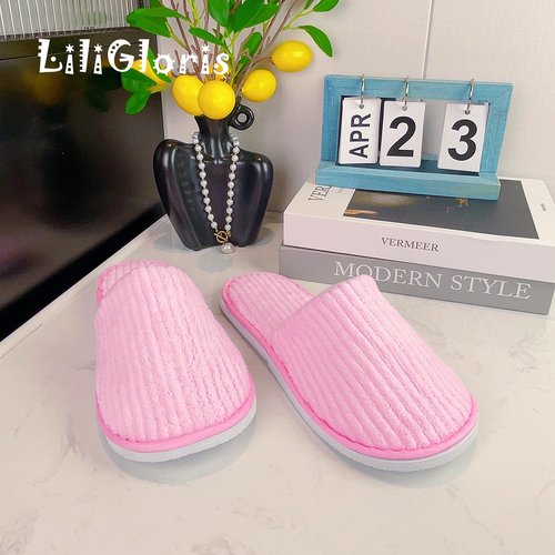 6/10/12 pairs Spa Slippers for Guests, Washable Reusable Disposable Slippers for Women Men, Jacquard Fleece Closed-Toe Design for Hotel, Bathroom, Bedroom, Wedding, Travel, SPA Bulk Slippers for Guest Use
