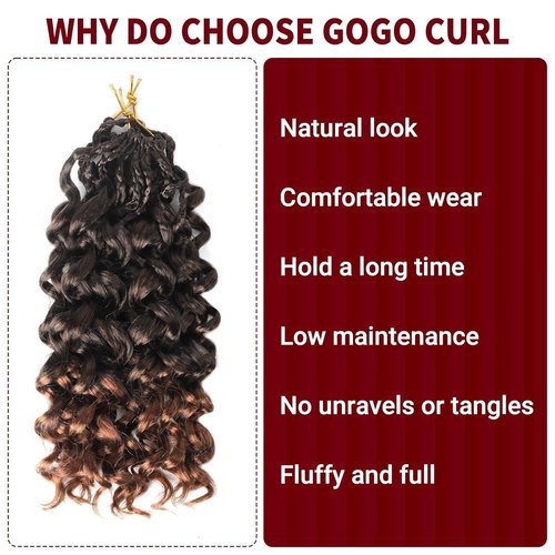 Datanala GoGo Curl Crochet Hairv 18 Inch Pre-Looped Water Wave Crochet Hair 8 Packs Long Beach Curl Crochet Braiding Hair Synthetic Extensions For Women (18Inch/T30)