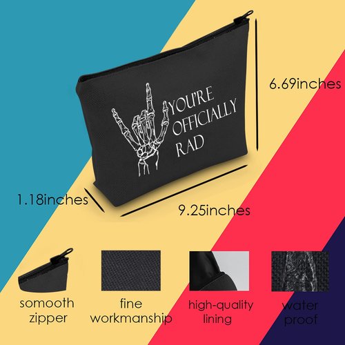 X-ray Tech Cosmetic Bag Radiology Student Gift Radiology Technician Survival Kit Makeup Zipper Pouch Bag for Radiology Tech Graduation Gift (Officially Rad)