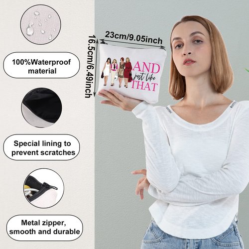 WZMPA TV Show Fan Cosmetic Makeup Bag TV Show Inspired Gift And Just Like That Makeup Zipper Pouch Bag For Women Girls (And Just Like)
