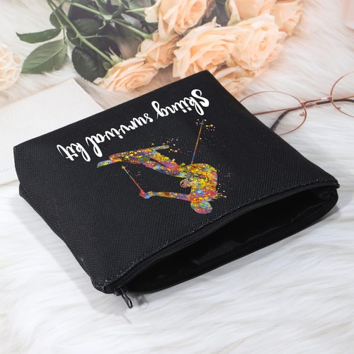 POFULL Skiing Bag - Team Gifts and Survival Kit for Ski Lovers and Enthusiasts - Cosmetic Bag (Black)