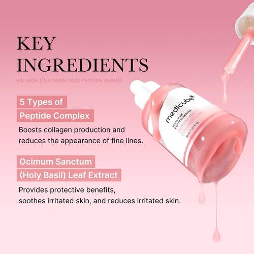 medicube Salmon DNA PDRN Duo for Beginner: Salmon DNA PDRN pink collagen jelly gel mask (4ea) and Salmon DNA PDRN Pink Peptide Serum, Pink glow serum | Holiday Stocking Stuffers