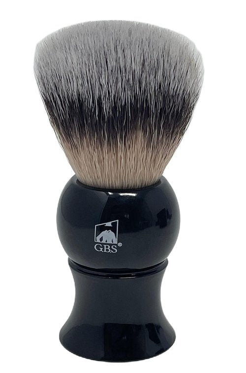 G.B.S Men's Wet Shaving Black Set - Pack of 3 Piece- Synthetic Hair Shaving Brush, Ceramic Mug and 97% All Natural Shaving Soap Compliments for any Shaving Razor