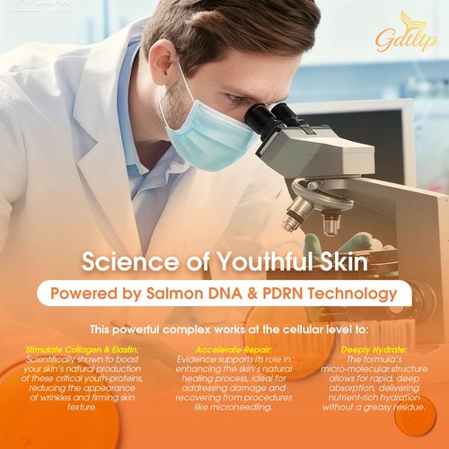 Salmon DNA Serum, Anti-Wrinkle PDRN Serum, 8000ppm Salmon Egg Ampoule, Collagen, Glutathione, Niacinamide, Hyaluronic Acids, Vitamin E - Korea Skin Care for Anti-Wrinkle & Brighten, 0.05 fl.oz x 35e