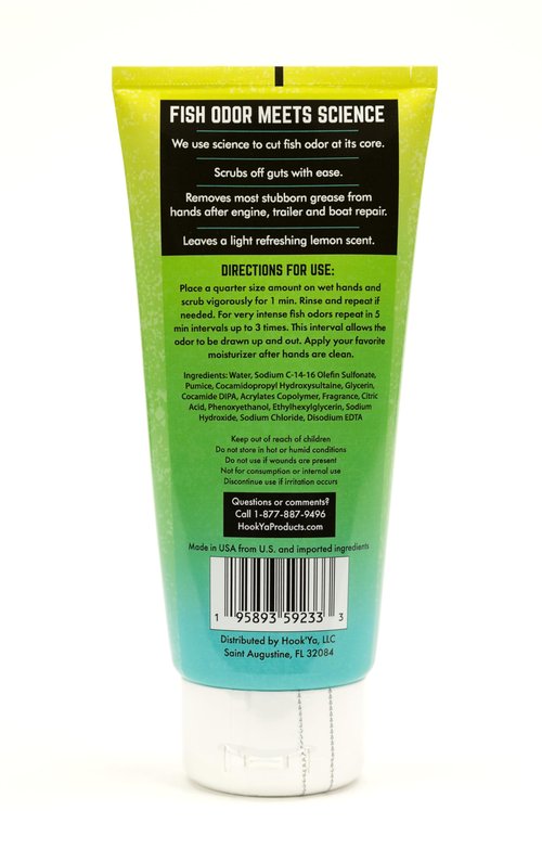 Hook Ya Angler Fishy Hands Deodorizer -Gifts for Men - Gifts for Fishermen- Gifts for Mechanics- Gifts for Gardenrs -Cleaner & Degreaser 6oz- 2 Pack 12oz Total