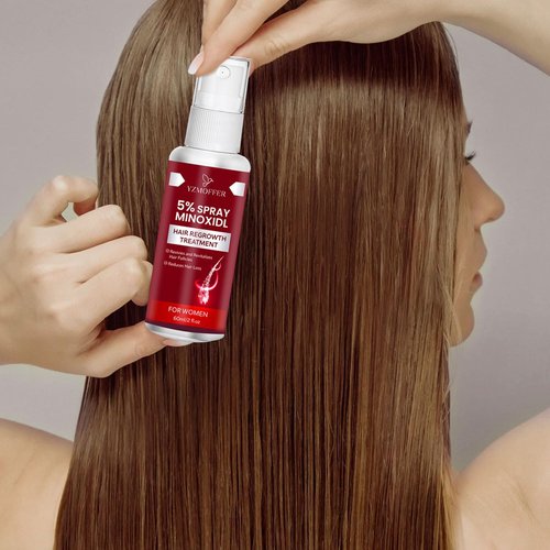 5% Minoxidil Spray for Women Hair Growth: Hair Regrowth Treatment for Thinning Hair and Hair Loss – Topical Hair Growth Serum for Women – 60ML x 2 Pack