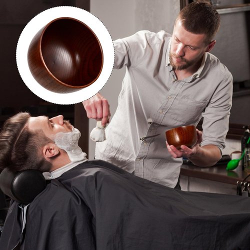 Mipcase Shaving Bowl, Shave Soap Bowl for Men Wooden Shaving Cream Mug Cup