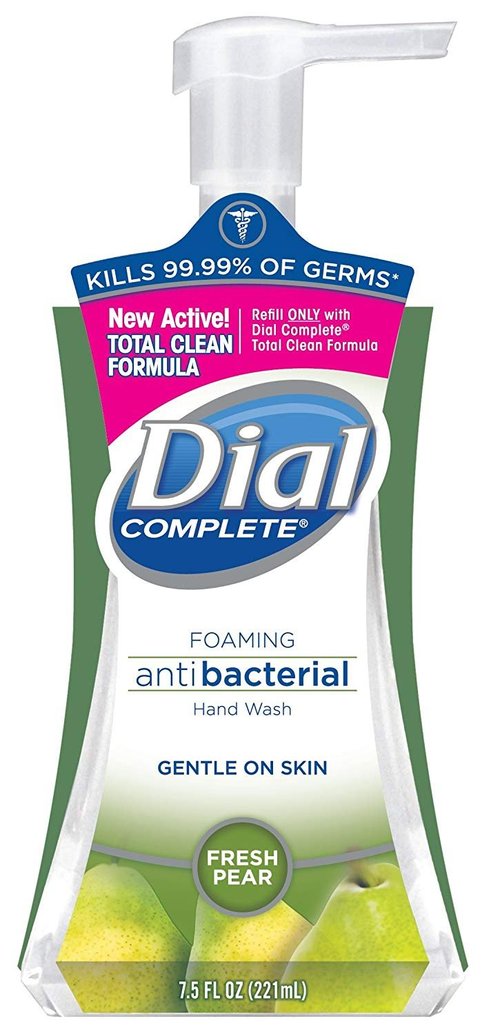 Dial Complete Antibacterial Foaming Hand Soap, 2-Scent Variety Pack, Spring Water/Fresh Pear, 7.5 Fluid Ounces Each , 5 count (Pack of 1)
