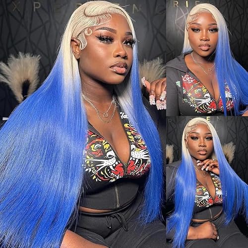 32 Inch 613 13x6 Lace Front Wig Human Hair 200% Density Straight Blonde Wig Human Hair 613 HD Lace Frontal Wig Human Hair Pre Plucked Blonde Glueless Wig for Women