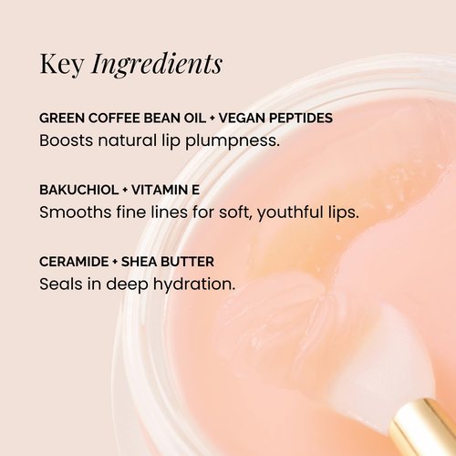 BEIGIC Volumizing PE Lip Balm & Mask - Vegan Overnight Lipcare, Reduces Lip Fine Lines & Flakiness, Plumps & Hydrates for Smooth Lips (0.49 fl.oz)