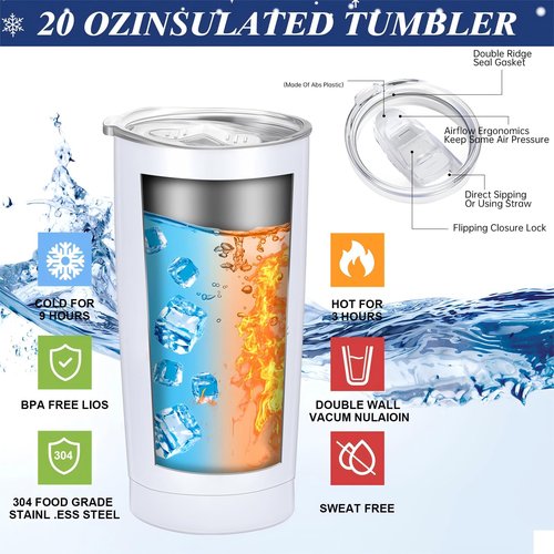 Sieral 3 Pcs Godmother Proposal Gifts Set 20 oz Stainless Steel Tumbler Makeup Bag Keychain from Godchild for Mother Women Birthday Gifts Ideas(Blue Flowers)