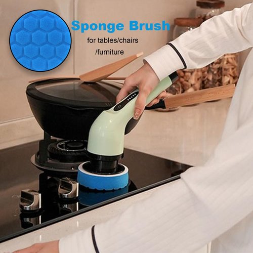 GOSLMYY Brush Heads Set, 9 Pack 4 inches Cordless Electric Spin Scrubber Replaceable Brush Heads for Household Cleaning Brushes/Bathroom/Floor/Tile/Car