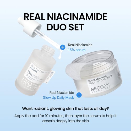 DERMALOGY by NEOGEN Real 15% Niacinamide Serum, Pore Minimizer, Dark Spot Face Serum, Hydrating Vegan Facial Serum with Zinc, Korean Skin Care (30 ml/1.01 Fl Oz)