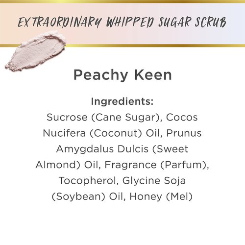 LaLicious Peachy Keen Extraordinary Whipped Sugar Scrub - Limited Edition Exfoliating Body Scrub with Creamy Peach & Jasmine Petals for Spring (16oz)