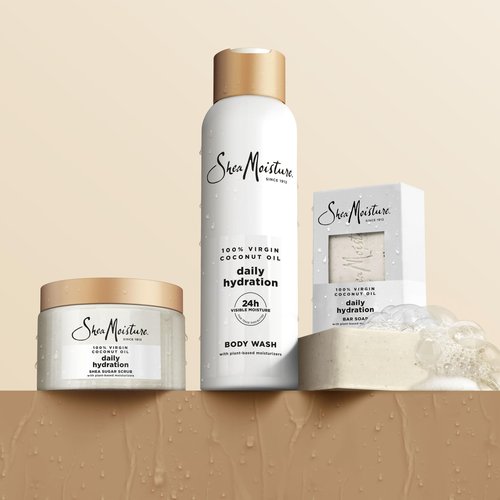 SheaMoisture Shea Butter Body Wash Bar Soap, Cleansing Skin Care to Soften & Restore, 100% Virgin Coconut Oil with Coconut Milk, Shea Butter & Acacia Senegal, 8 Oz Bar - 6 pack