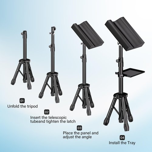 TAIDU Armrest Stand with Tray Arm Leg Rest Tripod - Adjustable Height and Tilt, 180 Rotation Chair for Tattoo Studio Supplies