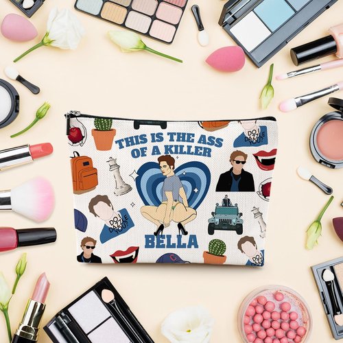 LONGXIN Twilight Merch Makeup Bag Movie Merchandise Vampire Werewolf Gift Vampire Edward Bag Gifts for Vampire Lover Edward Bella Fans Movie Lovers Girls