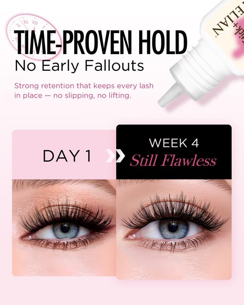 BEYELIAN Sensitive Lash Cluster Glue,Strong Hold Eyelash Extension Glue Long Lasting 3-4 Weeks Waterproof & No Irritation Hypoallergenic Formaldehyde-Free for Open Eyes DIY or Professional (5ML)