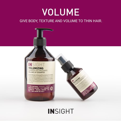 Insight Clean Beauty Volume Up Shampoo for Softer Hair Organic Ginseng Extract, Vegan, 13.5 fl oz